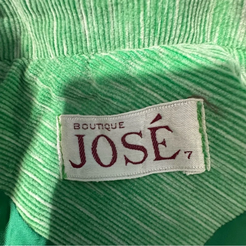 Vintage Boutique José Green Corduroy Suit Set ✨ Retro Mod Dark Academia Vibes - Picture 4 of 16